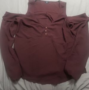 Guess blouse. Shoulderless long sleeve